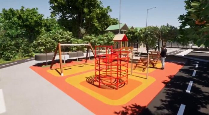 Así quedarán los parques que serán intervenidos en el casco urbano del municipio de Hatonuevo, específicamente, el parque Cerro Verde y el parque Los Ángeles.
