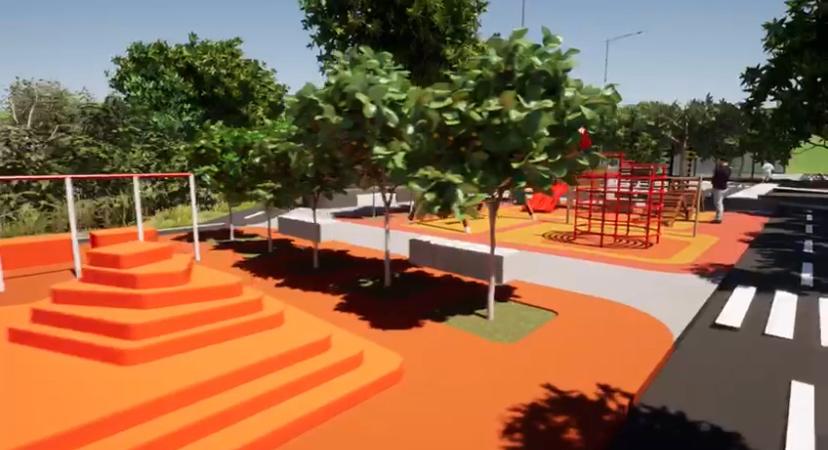 Así quedarán los parques que serán intervenidos en el casco urbano del municipio de Hatonuevo, específicamente, el parque Cerro Verde y el parque Los Ángeles.