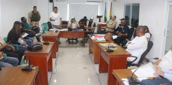 Aspecto del desarrollo del último comité de seguimiento electoral realizado en el municipio de Dibulla.